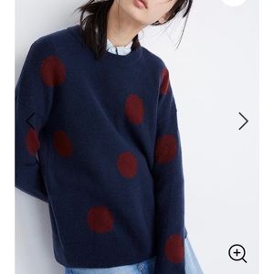 Madewell Dot Graystone Pullover Sweater in Coziest Yarn
